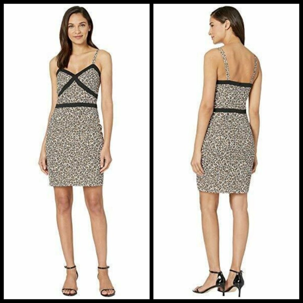 NWT bebe Leopard Safari cami dress, size 12